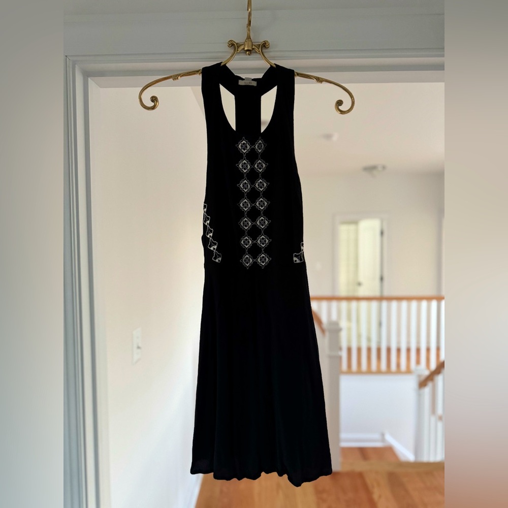 Mini black boho dress